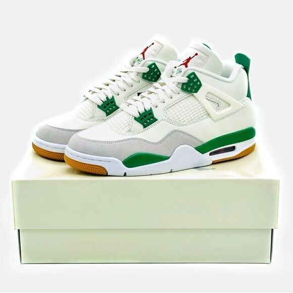 Nike Air Jordan 4 SB Sail Pine Green Neutral Grey White DR5415-103 size 8 - 10 main image 5